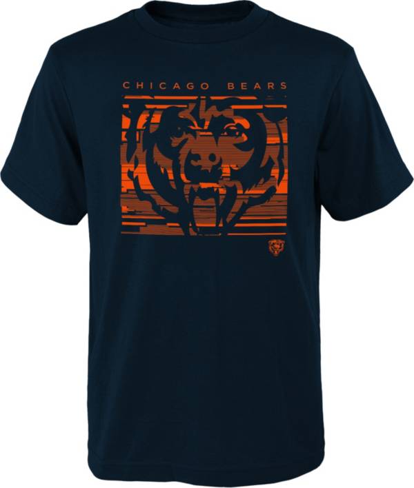 NFL Team Apparel Youth Chicago Bears NAVY Scatter T-Shirt