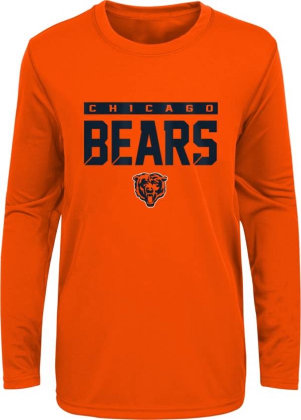 NFL Team Apparel Youth Chicago Bears Orange Training Camp Long Sleeve Shirt