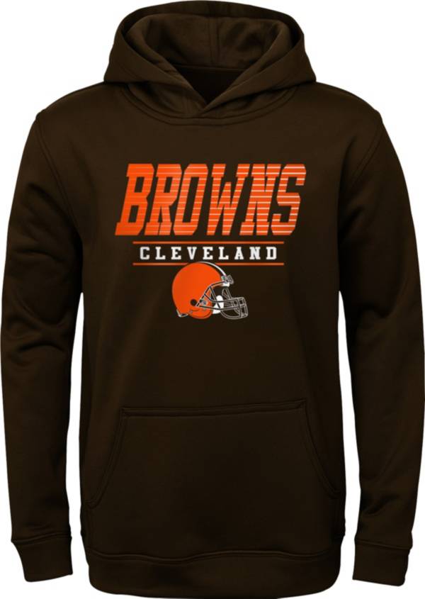 NFL Team Apparel Youth Cleveland Browns Win Streak Brown Hoodie