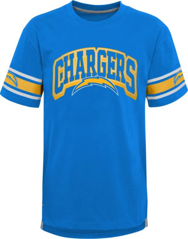 NFL Team Apparel Youth Los Angeles Chargers Light Blue Victorious T-Shirt