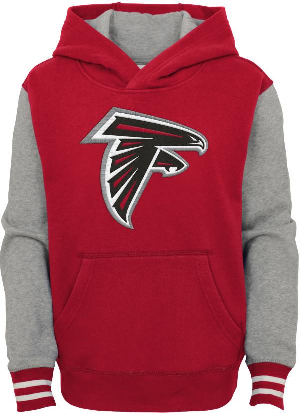 NFL Team Apparel Youth Atlanta Falcons Red Heritage Pullover Hoodie