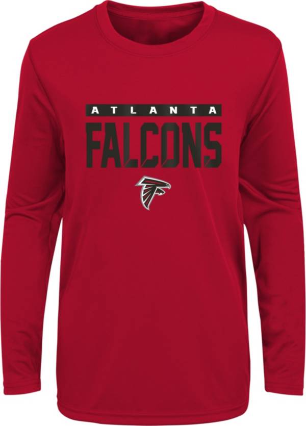 NFL Team Apparel Youth Atlanta Falcons Black Training Camp Long Sleeve Shirt