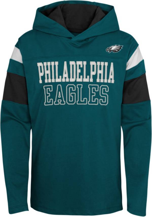 NFL Team Apparel Youth Philadelphia Eagles Green Glory Days Pullover Hoodie product image