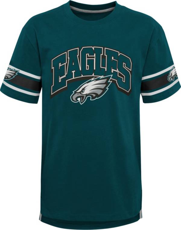 NFL Team Apparel Youth Philadelphia Eagles Green Victorious T-Shirt