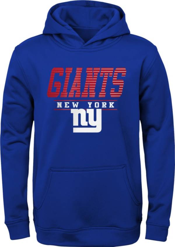 NFL Team Apparel Youth New York Giants Win Streak Royal Hoodie