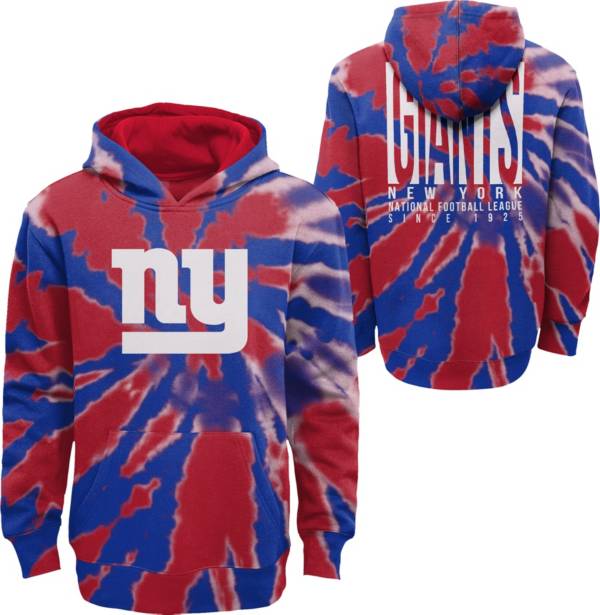 NFL Team Apparel Youth New York Giants Statement Tie Dye Hoodie