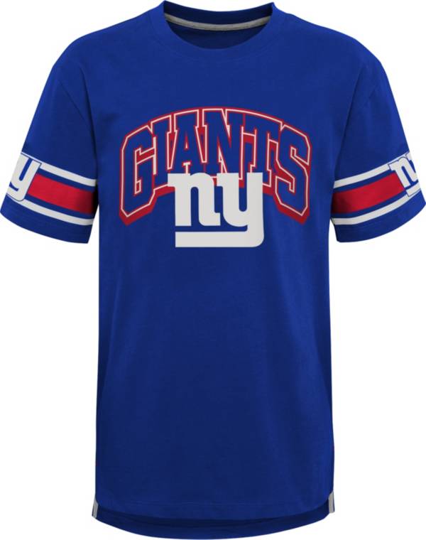 NFL Team Apparel Youth New York Giants Blue Victorious T-Shirt