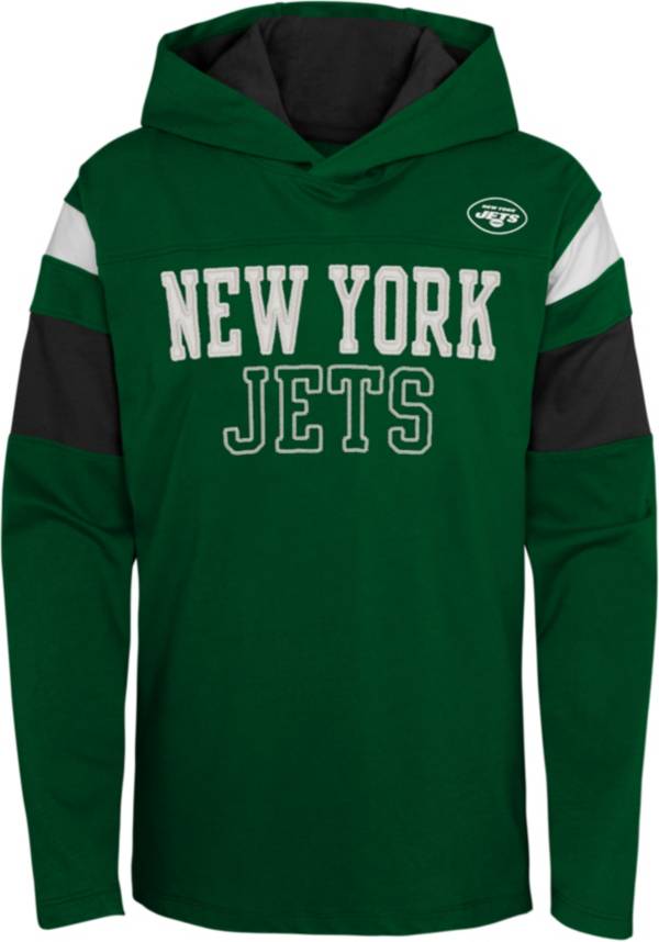 NFL Team Apparel Youth New York Jets Green Glory Days Pullover Hoodie