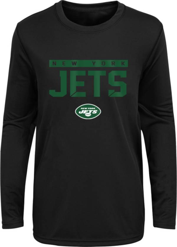 NFL Team Apparel Youth New York Jets Black Training Camp Long Sleeve Shirt