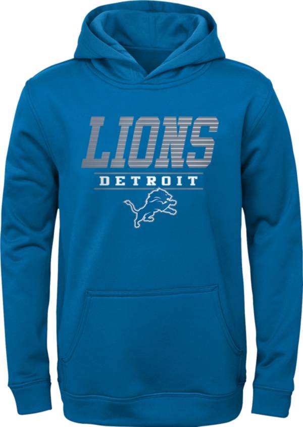 NFL Team Apparel Youth Detroit Lions Win Streak Blue Hoodie