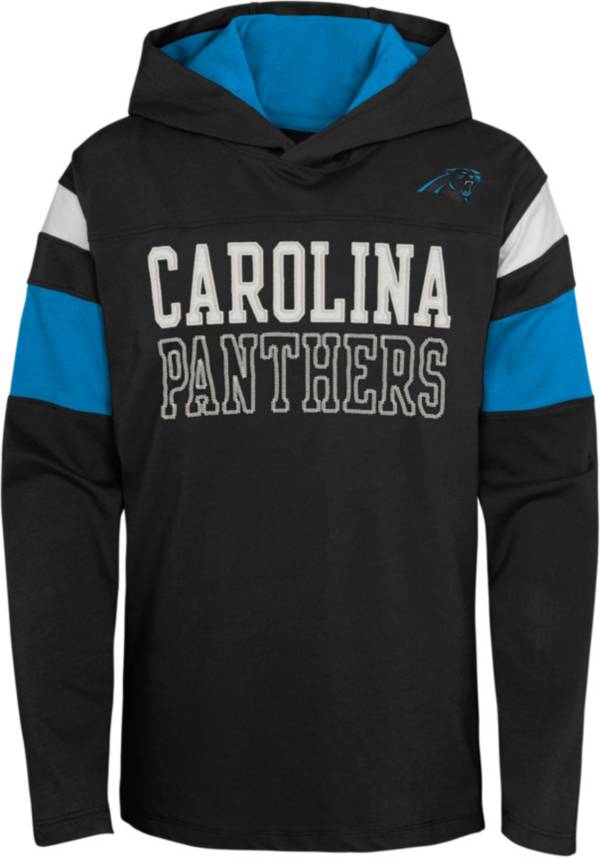 NFL Team Apparel Youth Carolina Panthers Black Glory Days Pullover Hoodie