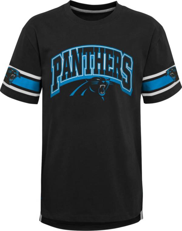 NFL Team Apparel Youth Carolina Panthers Black Victorious T-Shirt