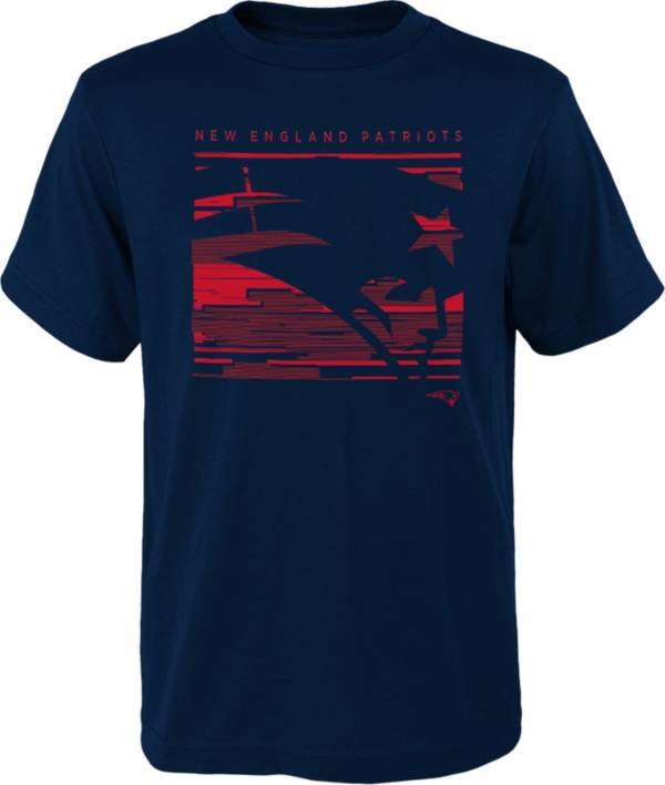 NFL Team Apparel Youth New England Patriots NAVY Scatter T-Shirt