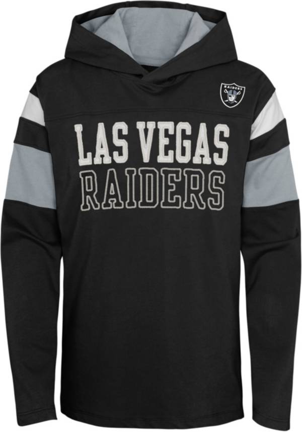 NFL Team Apparel Youth Las Vegas Raiders Black Glory Days Pullover Hoodie