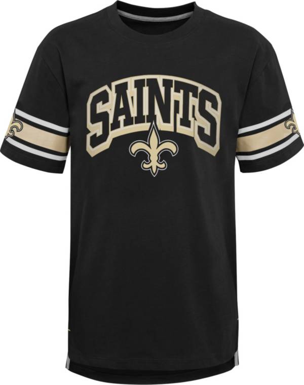 NFL Team Apparel Youth New Orleans Saints Black Victorious T-Shirt