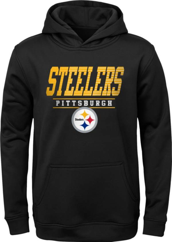 NFL Team Apparel Youth Pittsburgh Steelers Win Streak Black Hoodie