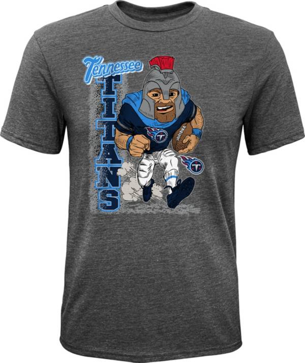 NFL Team Apparel Youth Tennessee Titans Dark Grey Heather Bust Loose T-Shirt