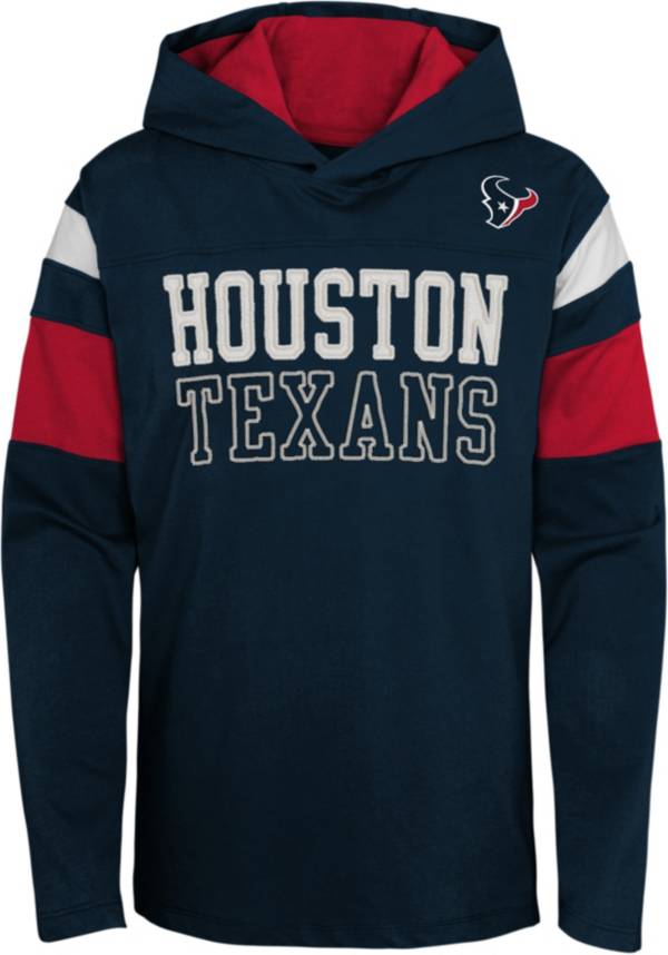NFL Team Apparel Youth Houston Texans Navy Glory Days Pullover Hoodie product image
