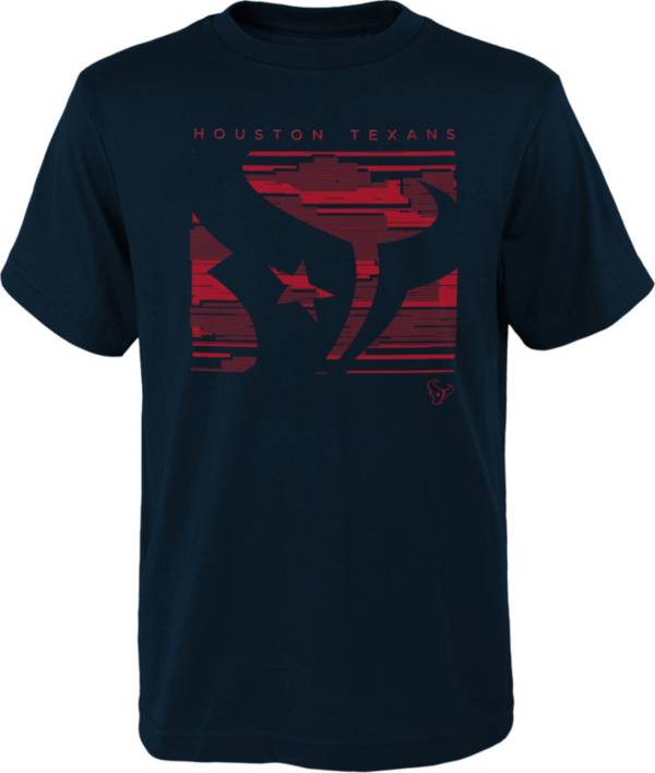 NFL Team Apparel Youth Houston Texans Scatter Navy T-Shirt