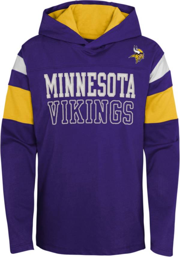 NFL Team Apparel Youth Minnesota Vikings Purple Glory Days Pullover Hoodie