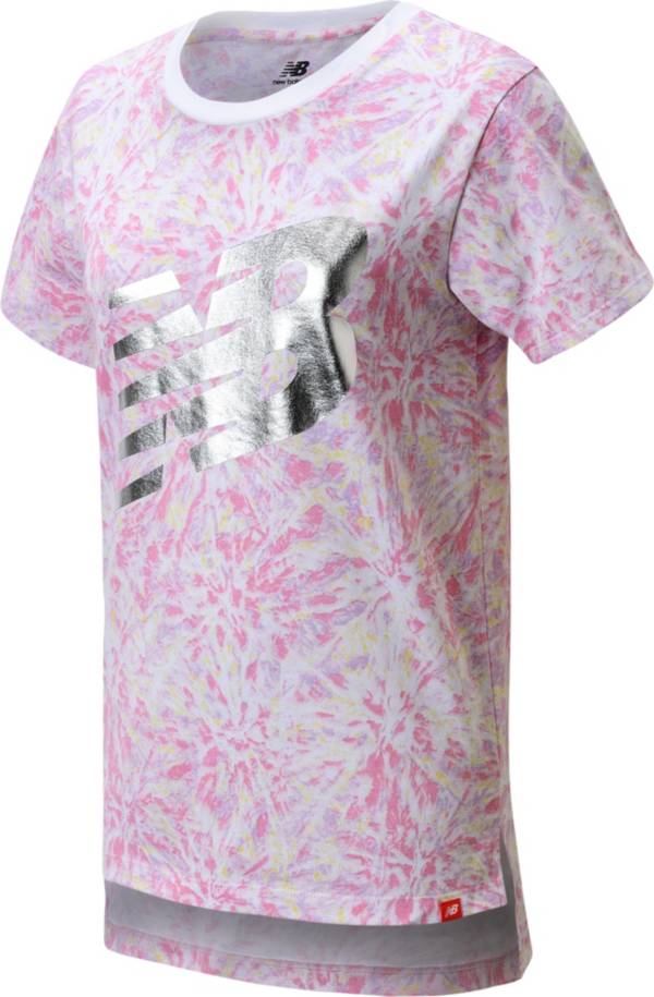 New Balance Girls' Tie Dye Graphic T-Shirt product image
