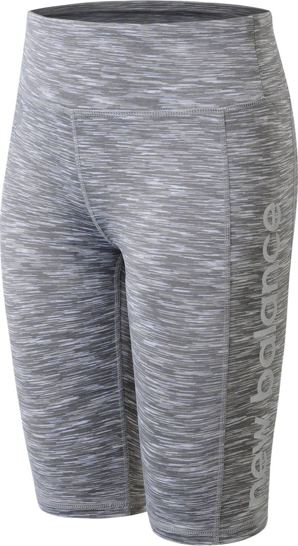 New Balance Girls' Performance Space Dye Bike Shorts