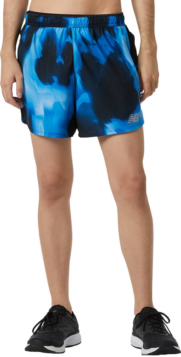 New Balance Men's Printed Impact Run 5 Inch Shorts