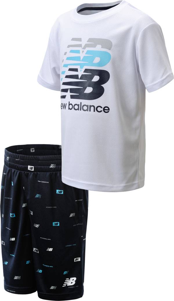 New Balance Little Boys' Logo T-Shirt and Shorts Set