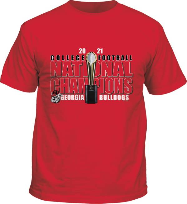 New World Graphics 2021 National Champions Georgia Bulldogs Trophy T-Shirt