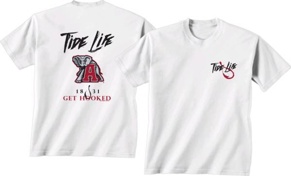 New World Graphics Men's Alabama Crimson Tide Get Hooked White T-Shirt product image