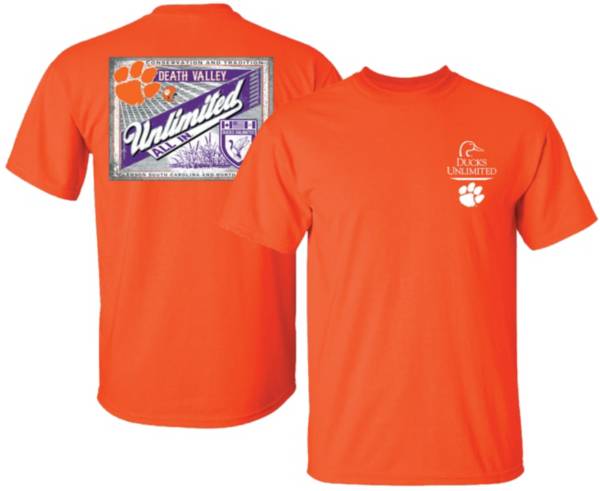 New World Graphics Men's Clemson Tigers Orange Ducks Unlimited Label T-Shirt product image