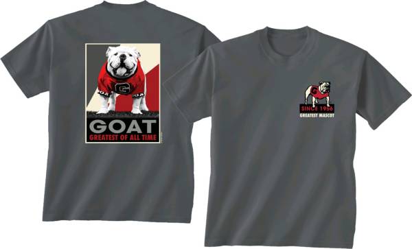 New World Graphics Men's Georgia Bulldogs Grey G.O.A.T. T-Shirt