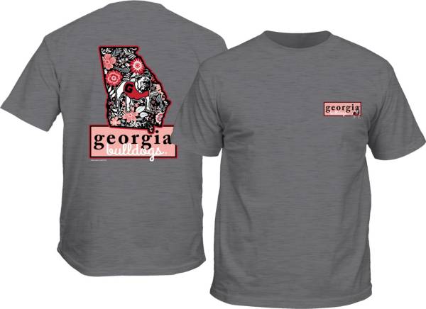 New World Graphics Women's Georgia Bulldogs Floral State Grey T-Shirt product image