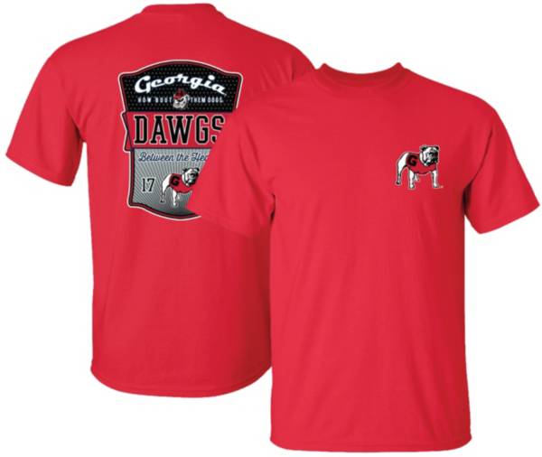 New World Graphics Men's Georgia Bulldogs Red Shield T-Shirt