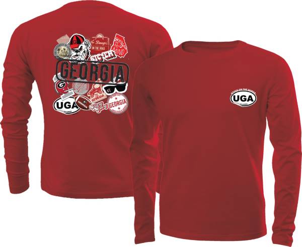 New World Graphics Youth Georgia Bulldogs Red Striker Long Sleeve T-Shirt