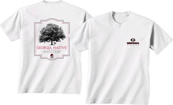 New World Graphics Men's Georgia Bulldogs Rooted White T-Shirt