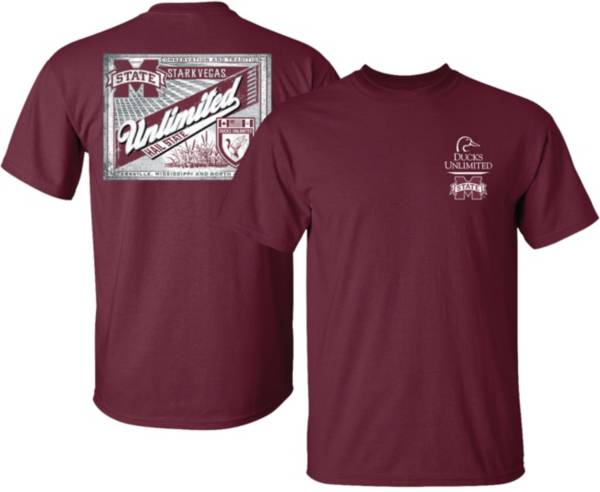 New World Graphics Men's Mississippi State Bulldogs Maroon Ducks Unlimited Label T-Shirt product image