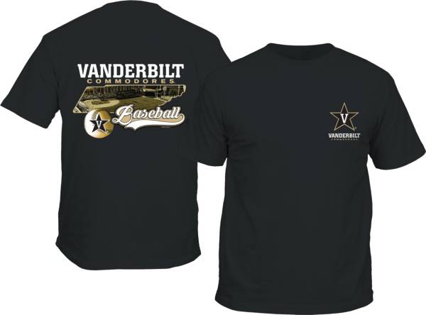 New World Graphics Men's Vanderbilt Commodores Baseball Black T-Shirt