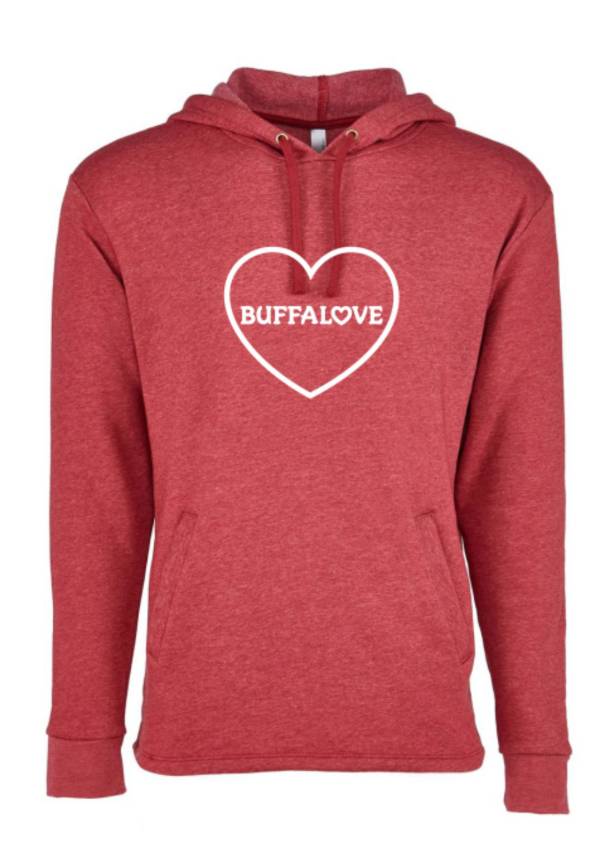 BuffaLove Women's Red Heathered Pullover Sweatshirt