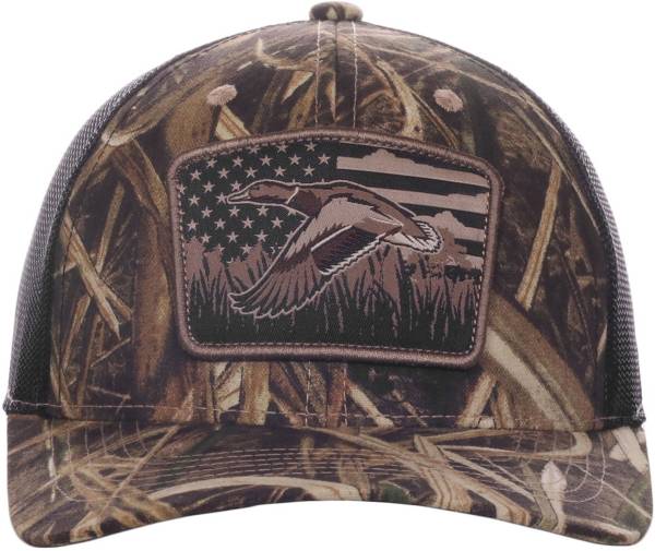 Outdoor Cap Men's Mossy Oak Grass Blades Flag Duck Patch Cap