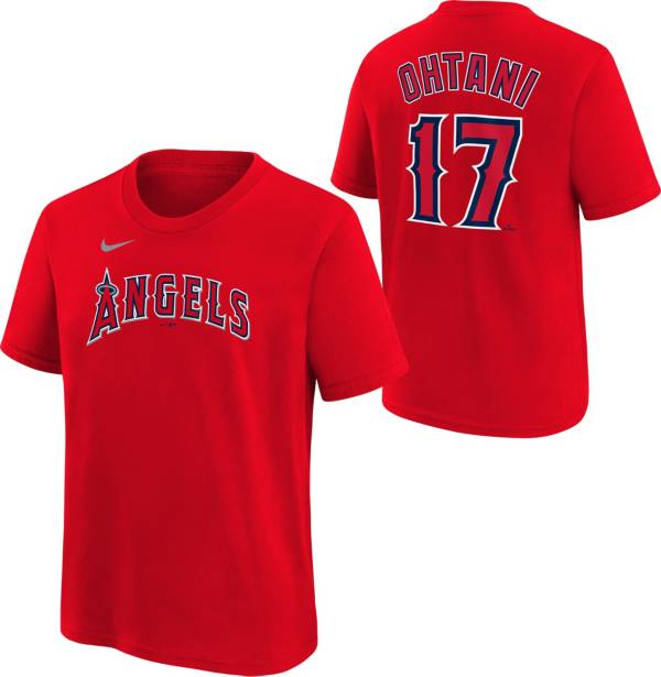 Outerstuff Little Kids' Los Angeles Angels Shohei Ohtani #17 Red T-Shirt