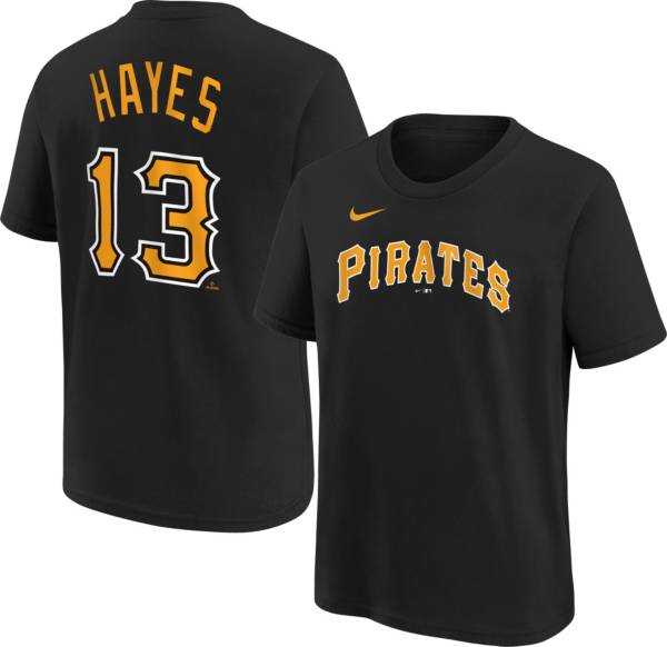 Outerstuff Little Kids' Pittsburgh Pirates Ke'Bryan Hayes #13 Black T-Shirt