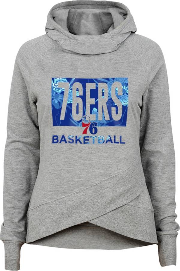 Outerstuff Girls' Philadelphia 76ers Grey Funnel Neck Sweatshirt