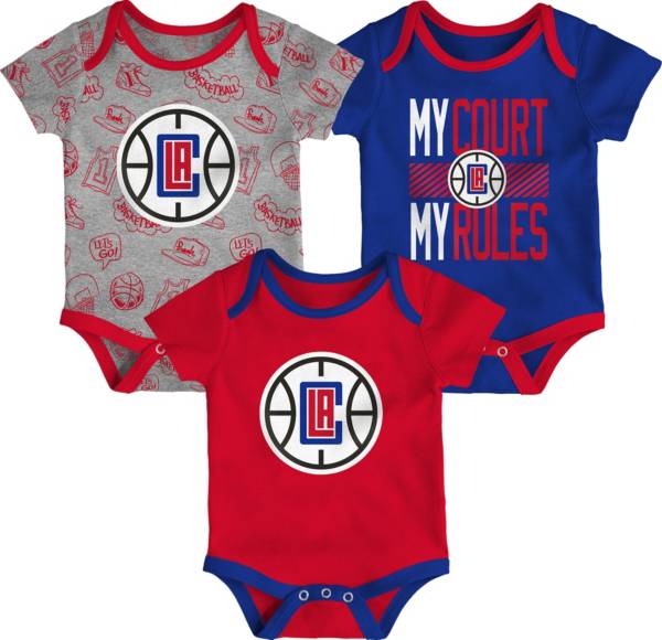 Outerstuff Newborn Los Angeles Clippers Blue 3-Piece Onesie Set