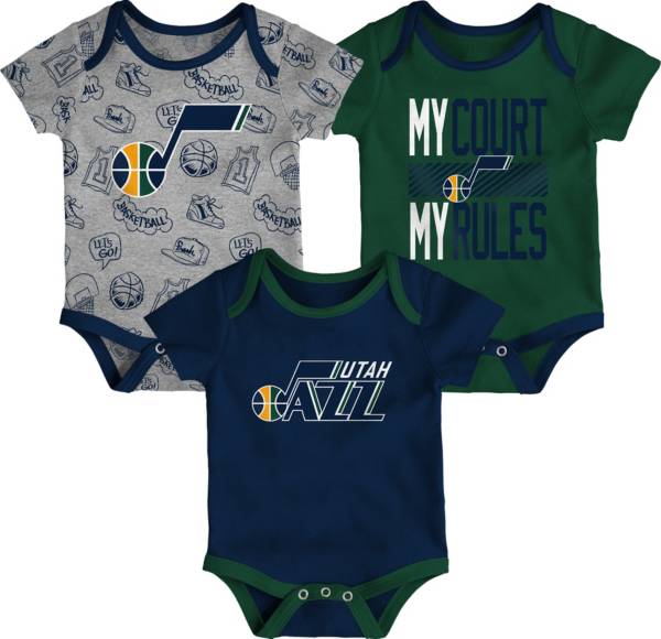 Outerstuff Infant Utah Jazz Blue 3-Piece Onesie Set