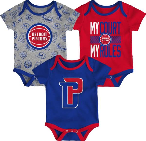 Outerstuff Newborn Detroit Pistons Blue 3-Piece Onesie Set
