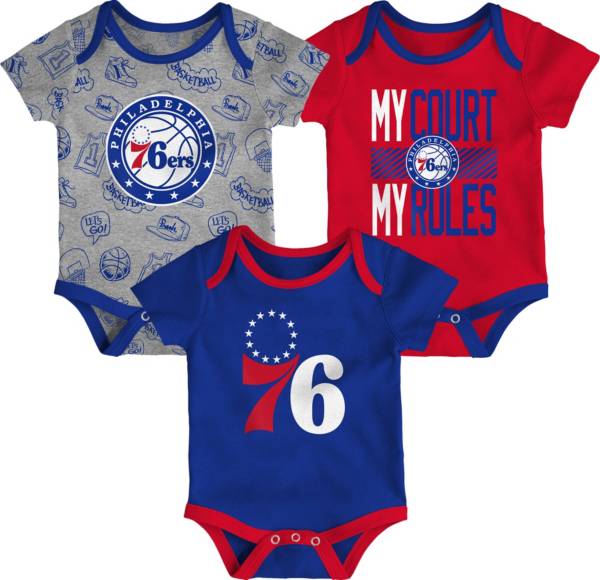 Outerstuff Infant Philadelphia 76ers Blue 3-Piece Onesie Set