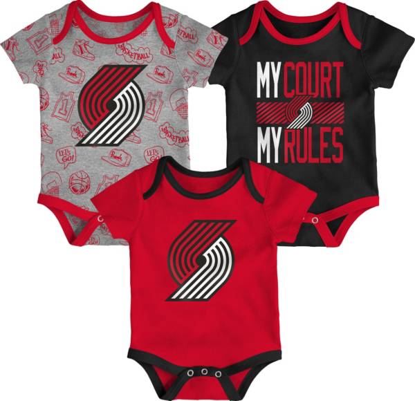 Outerstuff Infant Portland Trail Blazers Red 3-Piece Onesie Set