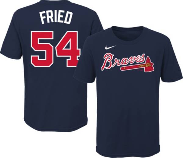 Nike Youth Atlanta Braves Max Fried #54 Navy T-Shirt
