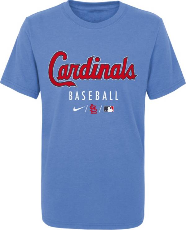 Nike Youth St. Louis Cardinals Powder Blue Early Work Performance Tri-Blend T-Shirt